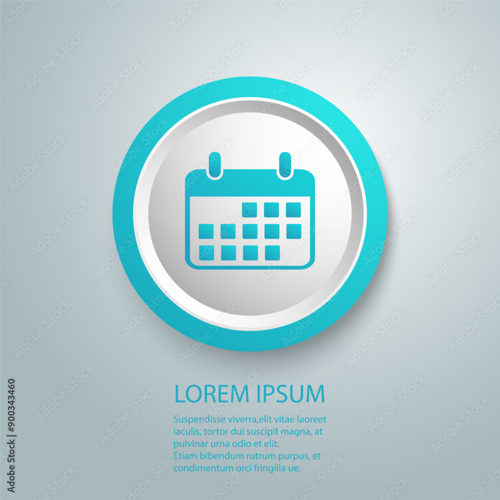 Сalendar icon vector, on white background editable Сalendar icon vector, on white background editable