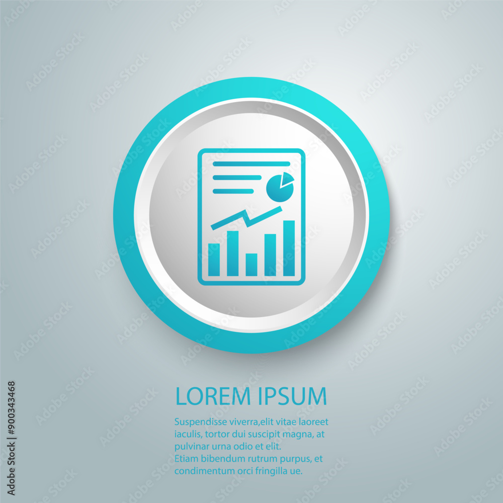 Report icon in flat style. Accounting symbol for your web site design, logo, app, UI Vector Report icon in flat style. Accounting symbol for your web site design, logo, app, UI Vector