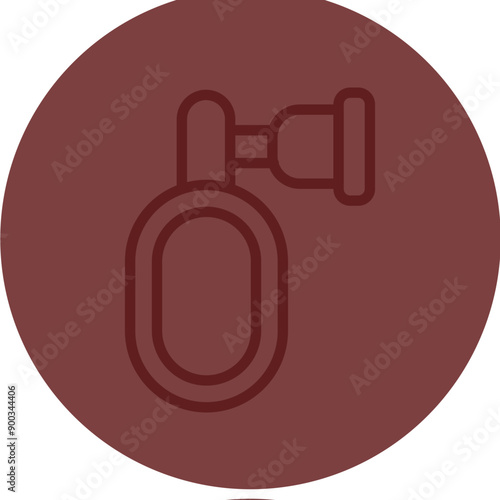 Anesthesia Vector Line Maroon Circle Maroon
