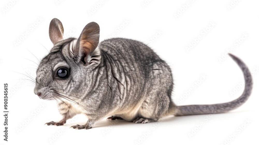 Fototapeta premium a Chinchillas isolated on white background