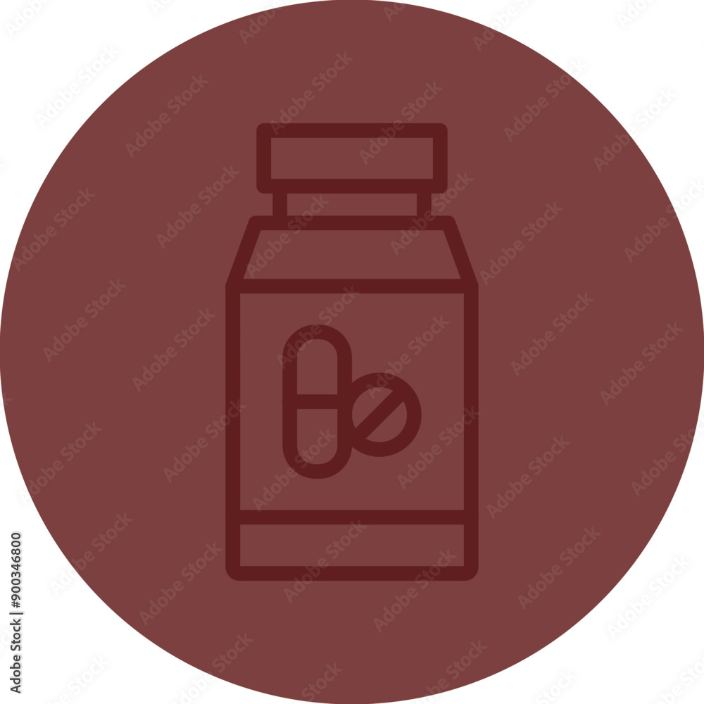 Medicine Vector Line Maroon Circle Maroon Medicine Vector Line Maroon Circle Maroon