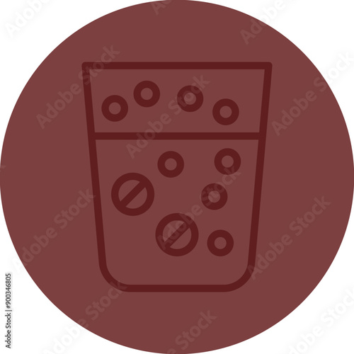 Effervescence Vector Line Maroon Circle Maroon