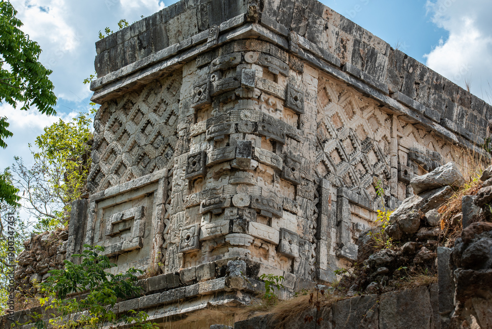 Fototapeta premium Following the search for new Mayan sites in Yucatan, Mexico: Uxmal