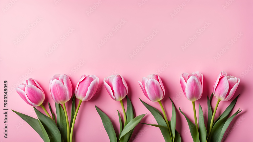 Obraz premium pink and white tulips