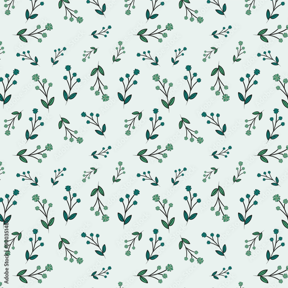 Hand drawn floral seamless pattern design in peach purple tone. Hand drawn floral seamless pattern design in peach purple tone.
