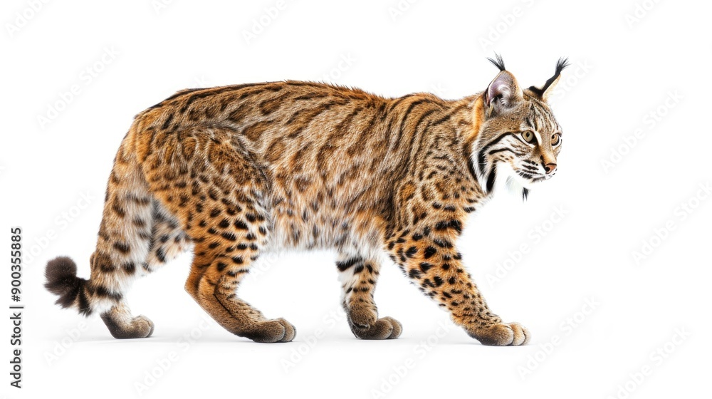 a bobcat isolated on white background a bobcat isolated on white background