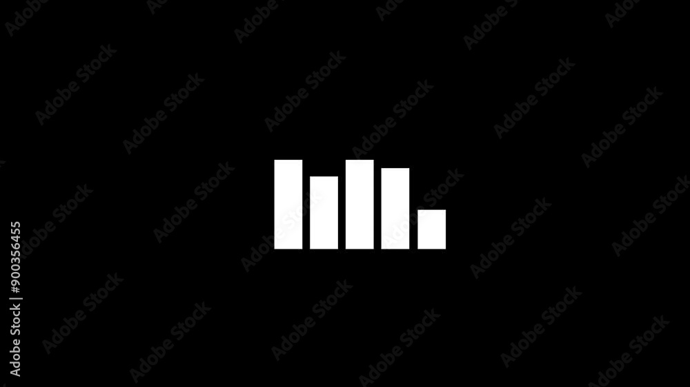 Audio waveform with frequency animated lines. Audio waveform with frequency animated lines.
