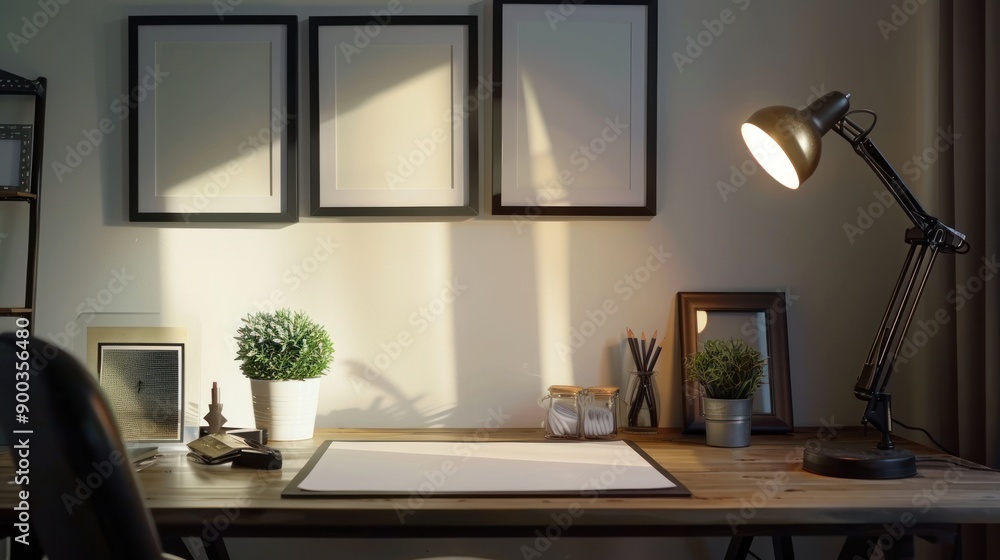 Minimalist Home Office Workspace with Natural Light Minimalist Home Office Workspace with Natural Light