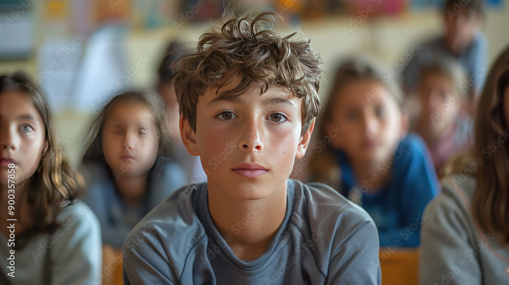 Obraz premium Kids in a debate club, developing critical thinking 