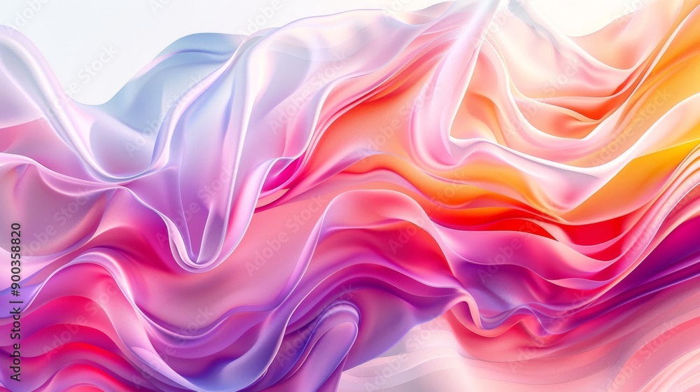 Abstract background with flowing colorful fabric, creating a dynamic and vibrant design. Abstract background with flowing colorful fabric, creating a dynamic and vibrant design.