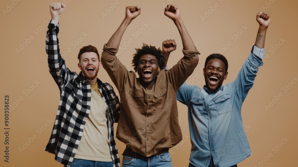 Fototapeta premium The Joyful Friends Celebrating