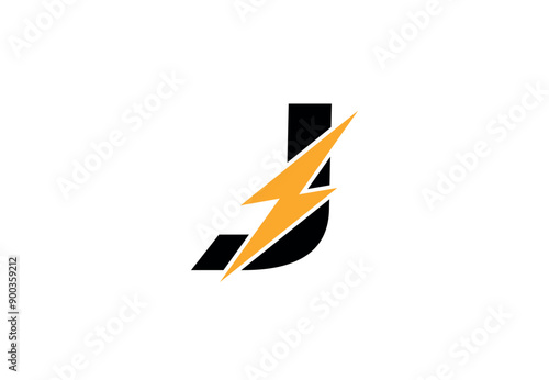 Letter J Electric Logo | J Flash Logo design | J Letter Logo Design with Lighting Thunder Bolt | J Logo Design