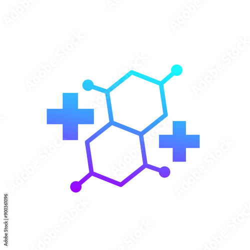 hormones and health, hormonal therapy icon on white