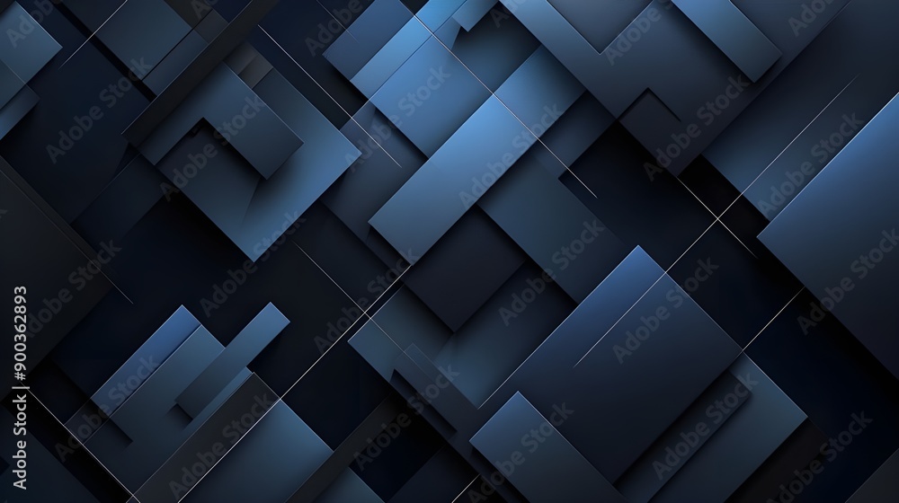 Abstract Geometric Pattern in Blue and Black. Abstract Geometric Pattern in Blue and Black.