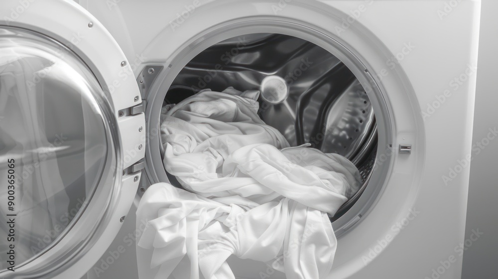 White Clothes in a Washing Machine White Clothes in a Washing Machine
