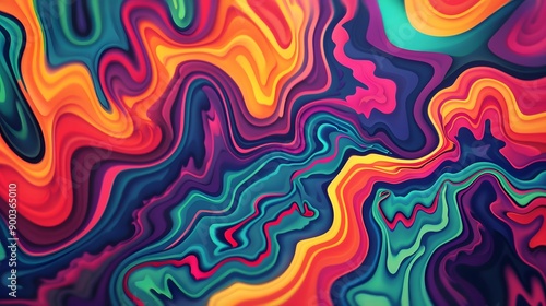 Abstract Colorful psychedelic background. Pastel color psychedelic background