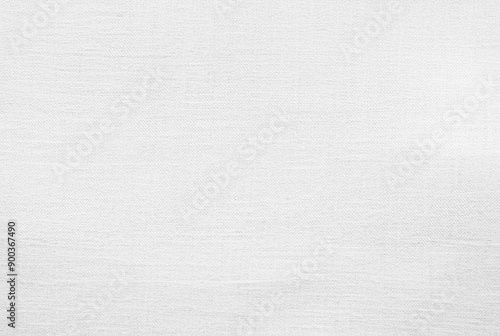 White Linen Canvas Fabric Texture Close-Up Background