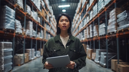 The worker in warehouse photo