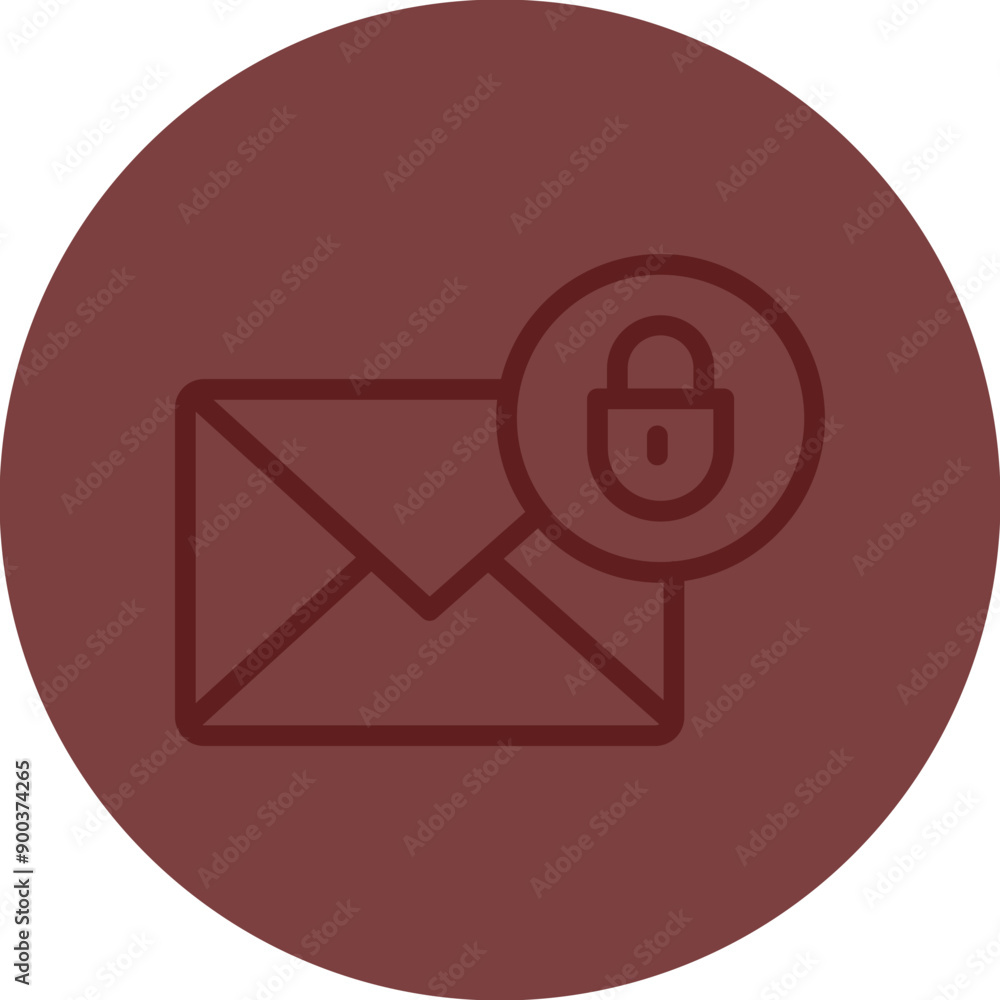 Private Message Vector Line Maroon Circle Maroon Private Message Vector Line Maroon Circle Maroon