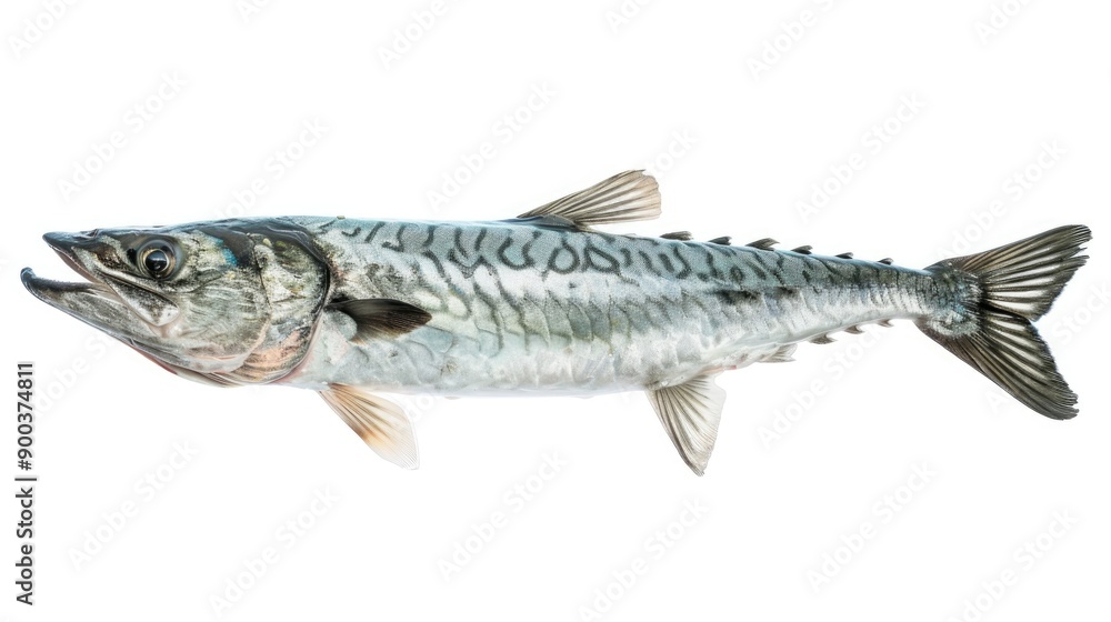 Naklejka premium barracuda fish isolated on white background
