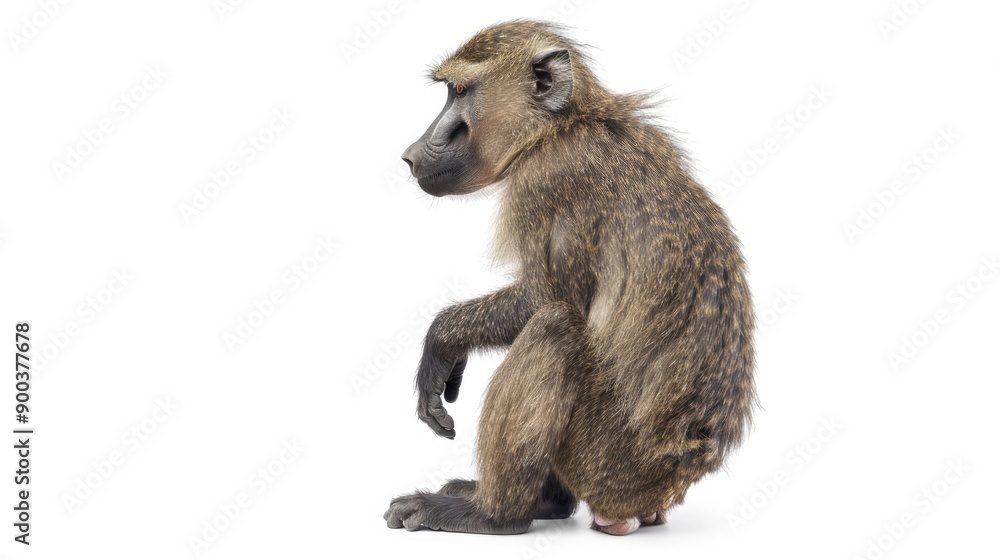 baboon monkey isolated on white background baboon monkey isolated on white background