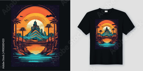 City Sunset t-shirt design