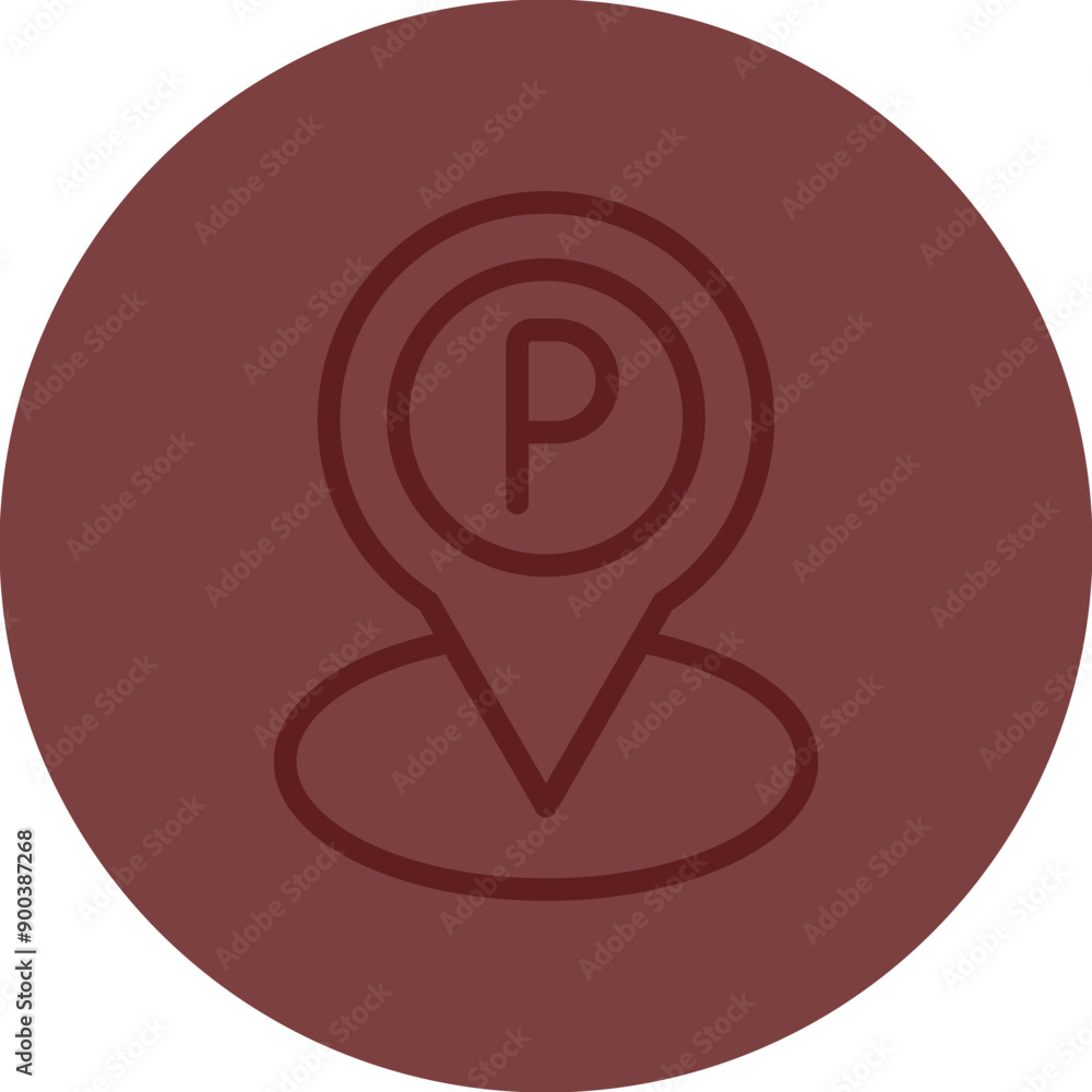 Car Park Vector Line Maroon Circle Maroon Car Park Vector Line Maroon Circle Maroon