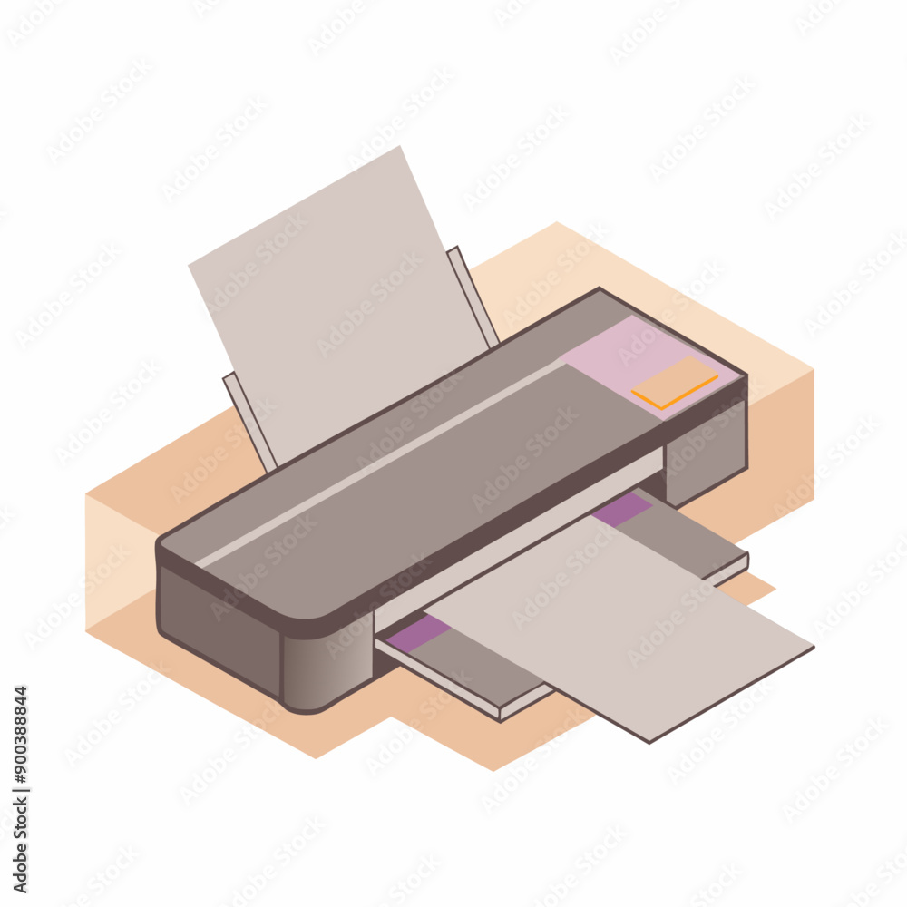 Isometric printer on a isolated white background (10) Isometric printer on a isolated white background (10)