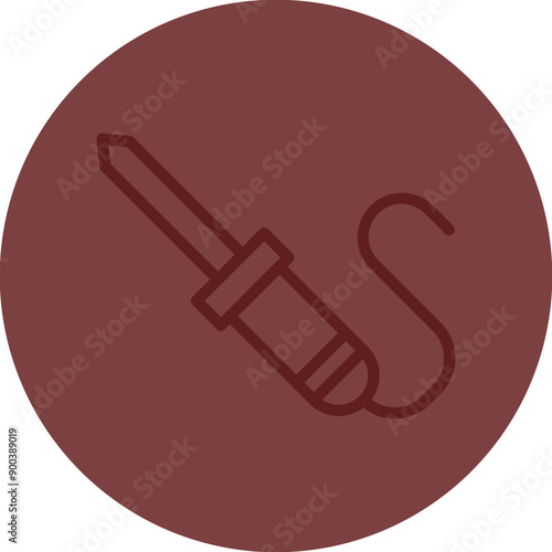 Soldering Vector Line Maroon Circle Maroon