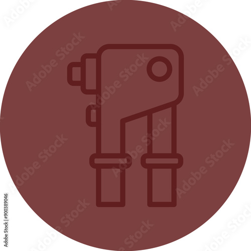 Riveter Vector Line Maroon Circle Maroon
