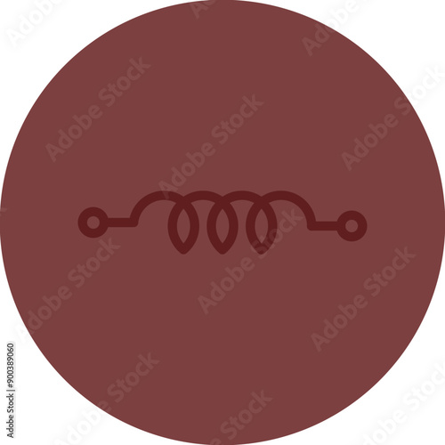 Inductor Vector Line Maroon Circle Maroon
