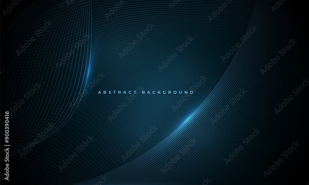 Blue abstract glowing wave lines. Dark blue technology background with dynamic flowing wavy lines. Vector futuristic hi-tech illustration concept. Blue abstract glowing wave lines. Dark blue technology background with dynamic flowing wavy lines. Vector futuristic hi-tech illustration concept.