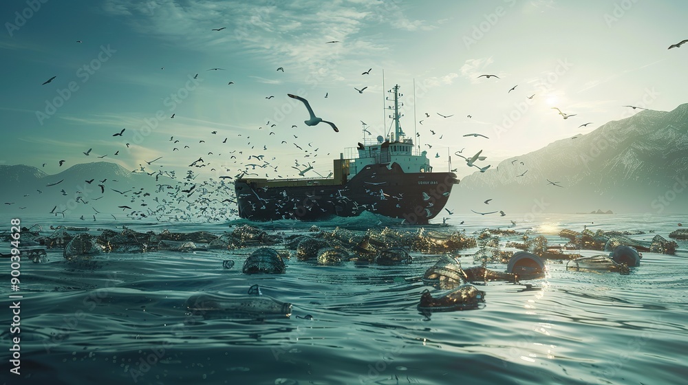 Fototapeta premium Marine garbage collector