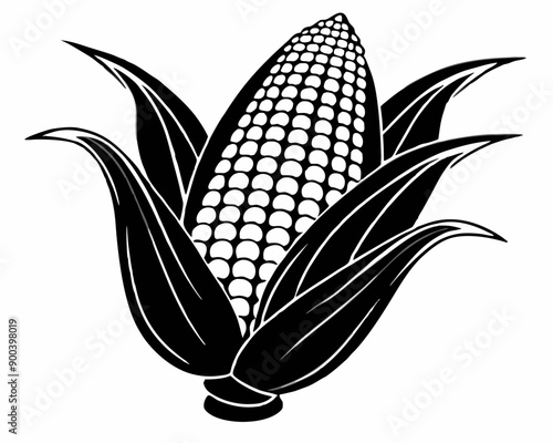 Simple Corn Drawing, Corn on the Cob