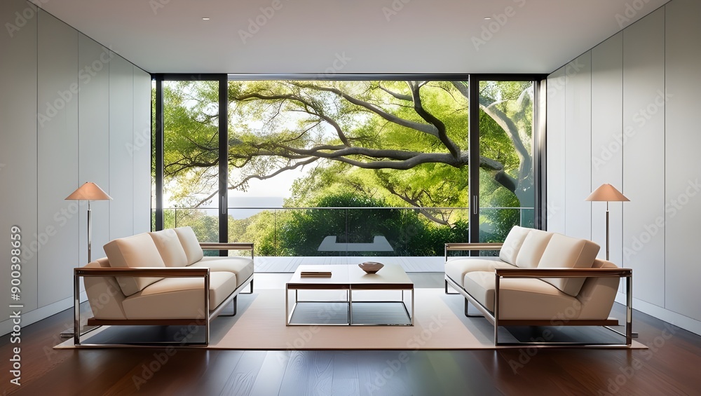 A spacious modern home with sleek minimalist furniture.generative.ai A spacious modern home with sleek minimalist furniture.generative.ai