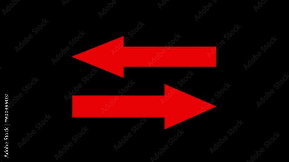 Red vector arrows collection .Left or right direction arrow on black background. Red vector arrows collection .Left or right direction arrow on black background.