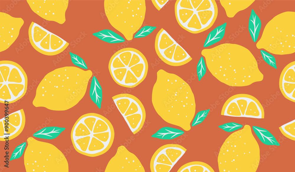 Cute lemon fruits pattern background vector design
Cute lemon fruits pattern background vector design