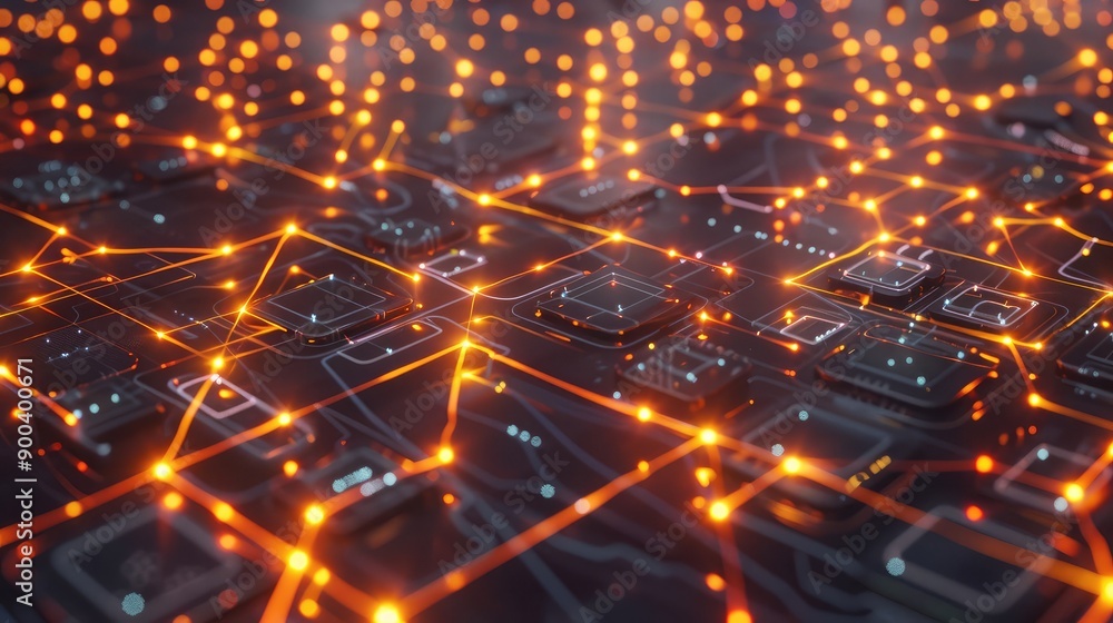 financial network with glowing connections, highlighting financial communication. financial network with glowing connections, highlighting financial communication.
