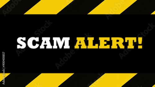 Scam Alert Animated Text Motion Graphic 