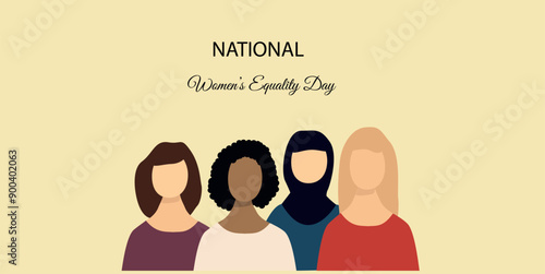 women's equality day card. vector illustration