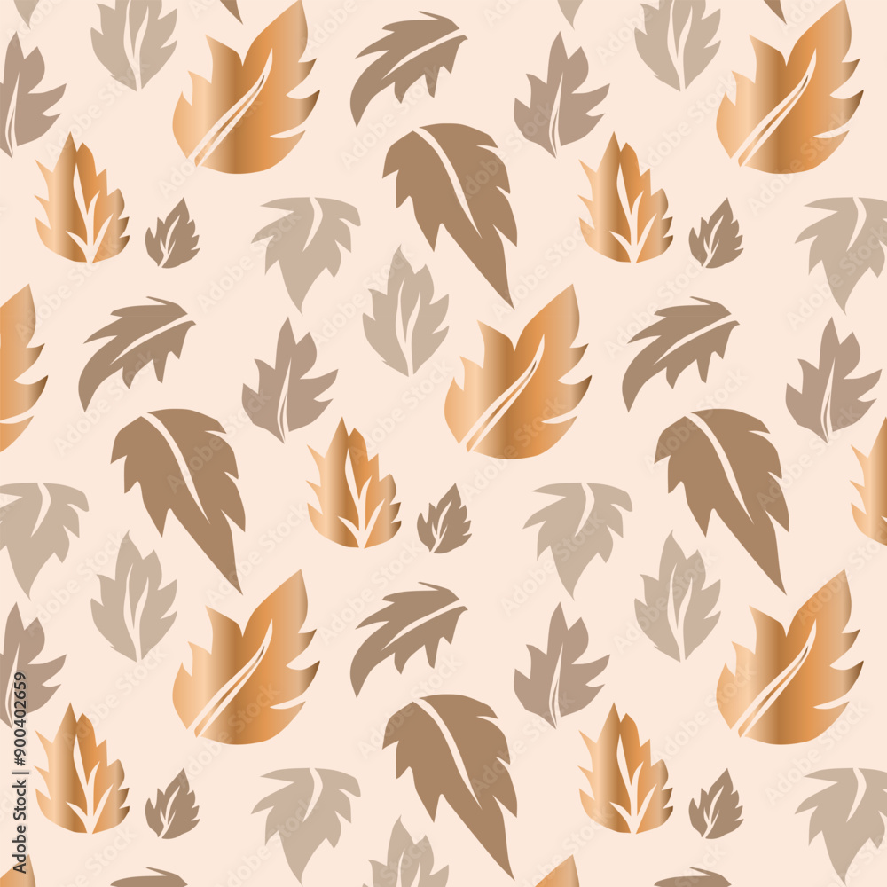Fototapeta premium leaves ornament pattern texture contours