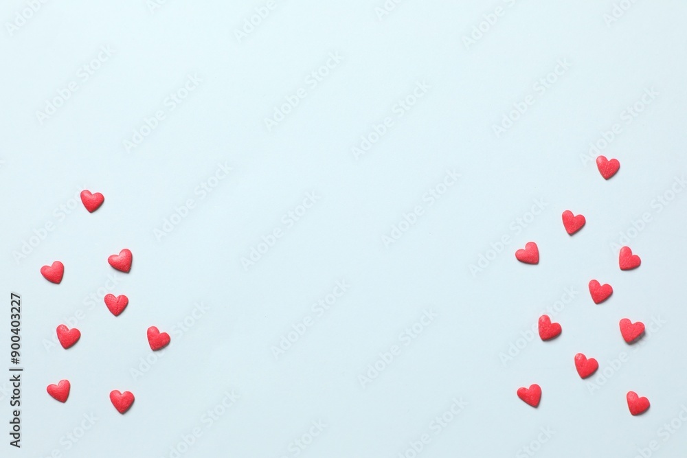 Red hearts on a colored background
Red hearts on a colored background