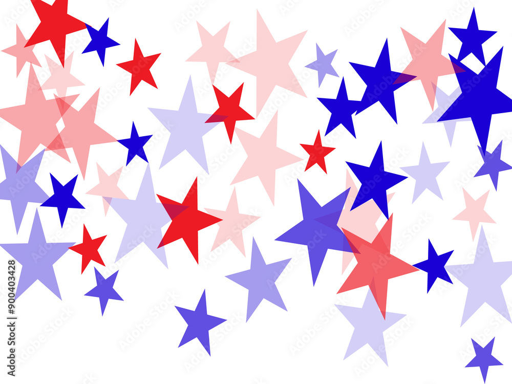 backdrop Vector Illustration, Blue and Red 4th of July Stars sparkles isolated on white. backdrop Vector Illustration, Blue and Red 4th of July Stars sparkles isolated on white.