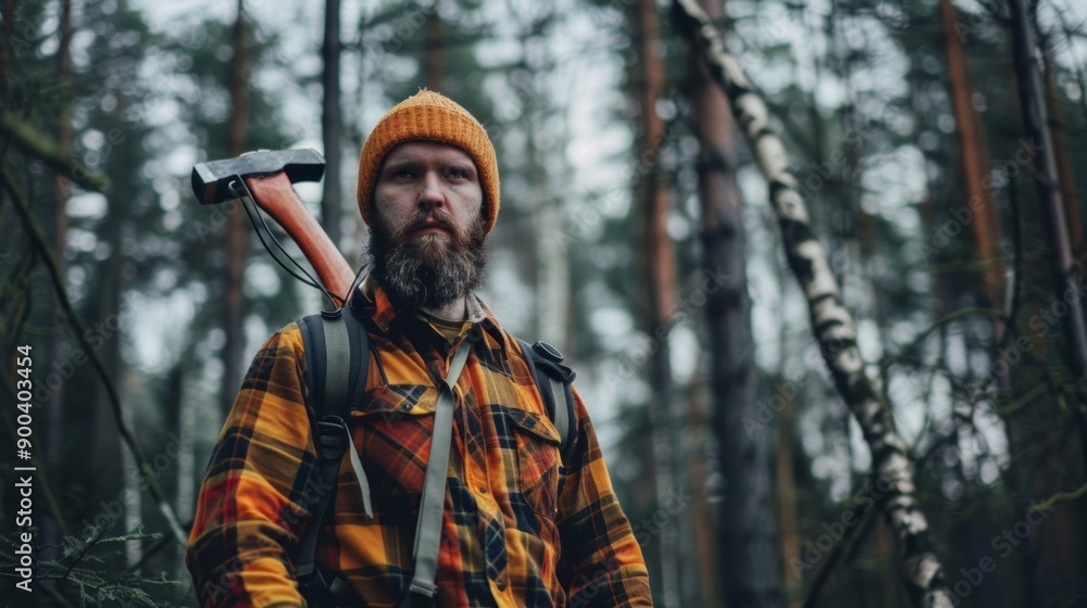 Obraz premium A man with a beard