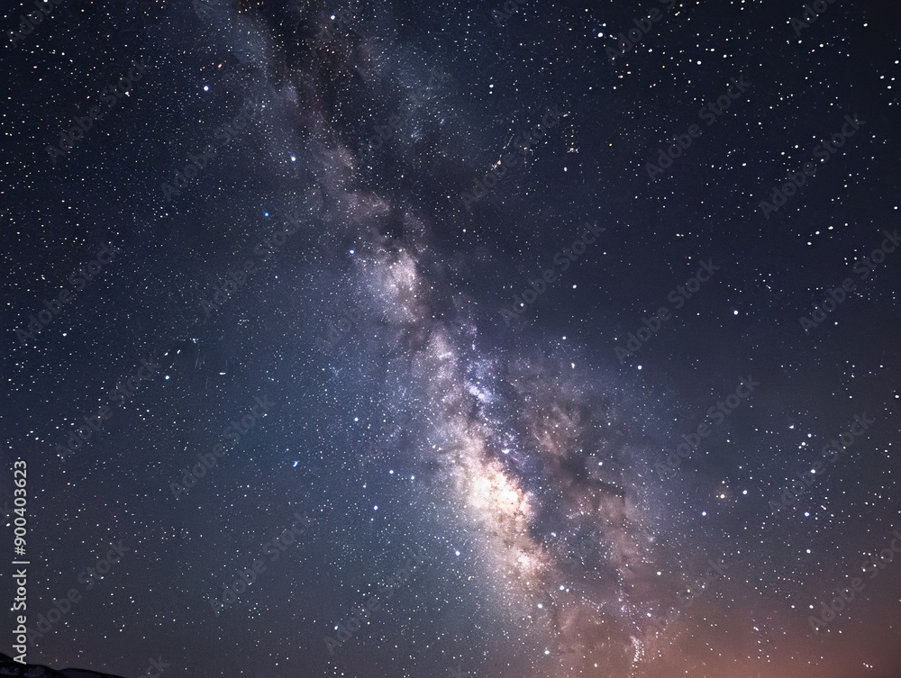 Starry sky distant view of the milky sky a snowy mountain backdrop. Starry sky distant view of the milky sky a snowy mountain backdrop.