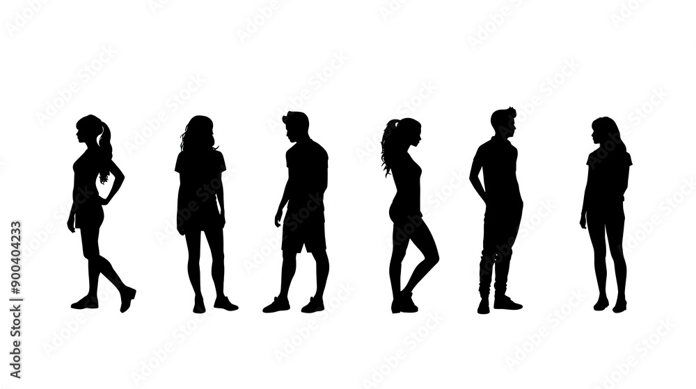 A collection of diverse silhouettes showcasing people from a top view perspective, highlighting their various actions and postures. A collection of diverse silhouettes showcasing people from a top view perspective, highlighting their various actions and postures.