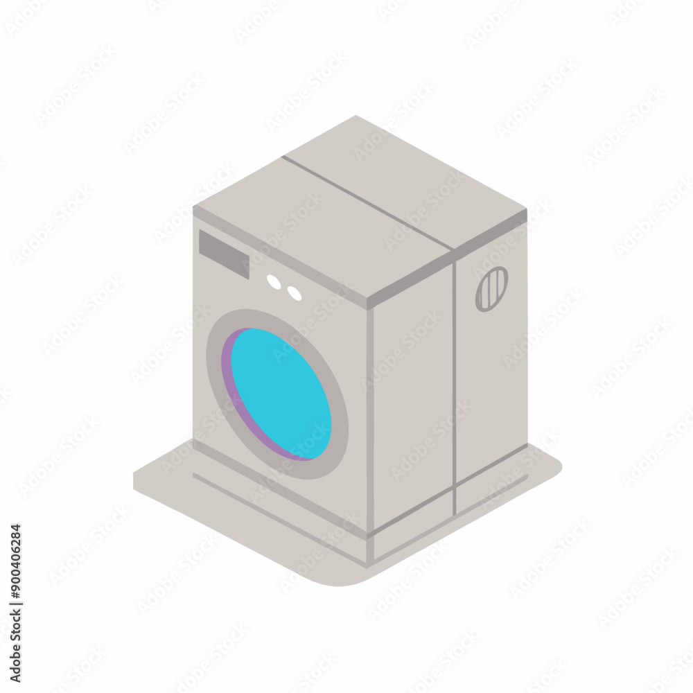 Fototapeta premium Isometric washing machine on a isolated white background (10)