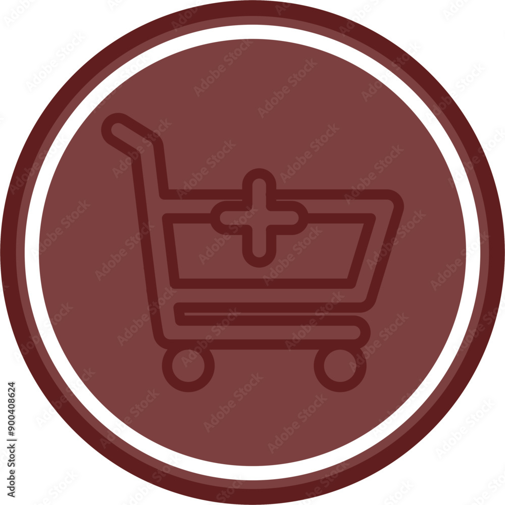 Add To Cart Vector Line Double Circle Maroon Add To Cart Vector Line Double Circle Maroon