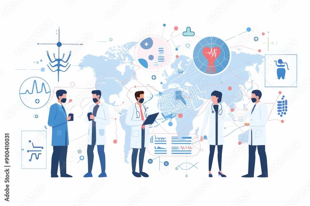 Conceptual medical illustration isolated created with Generative AI Conceptual medical illustration isolated created with Generative AI