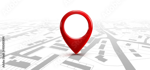 GPS navigator pointer on city map, navigation, logistics, geography, communication, transport, travel theme concept, location marking with a pin on a map